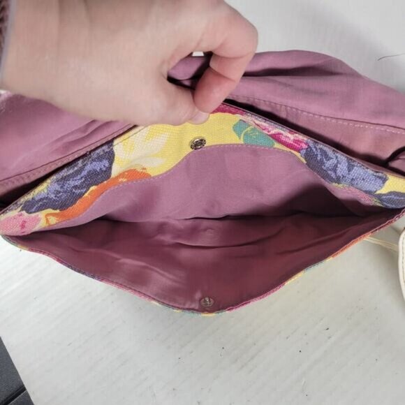 Relic Yellow Canvas Floral Compact Crossbody Bag - Picture 9 of 12